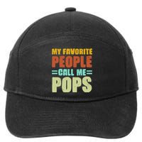 My Favorite People Call Me Pops 7-Panel Snapback Hat