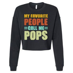 My Favorite People Call Me Pops Cropped Pullover Crew