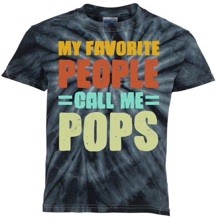 My Favorite People Call Me Pops Kids Tie-Dye T-Shirt