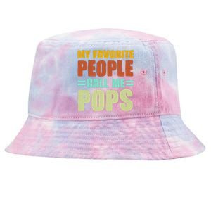 My Favorite People Call Me Pops Tie-Dyed Bucket Hat