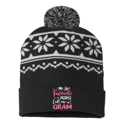 My Favorite People Call Me Gram USA-Made Snowflake Beanie