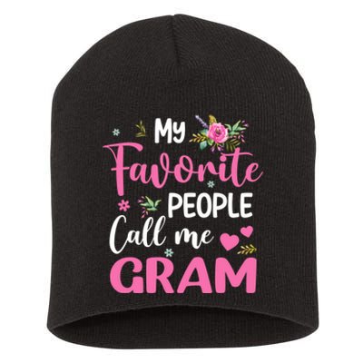 My Favorite People Call Me Gram Short Acrylic Beanie