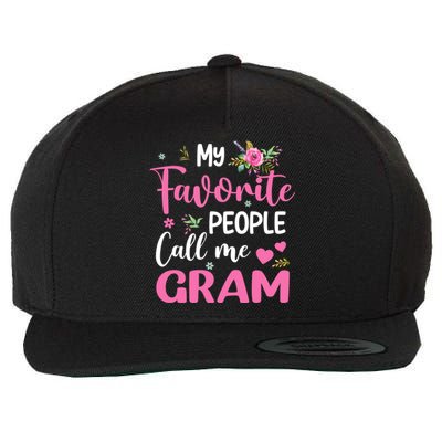 My Favorite People Call Me Gram Wool Snapback Cap