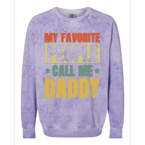 My Favorite People Call Me Daddy Colorblast Crewneck Sweatshirt