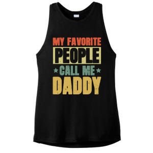 My Favorite People Call Me Daddy Ladies PosiCharge Tri-Blend Wicking Tank