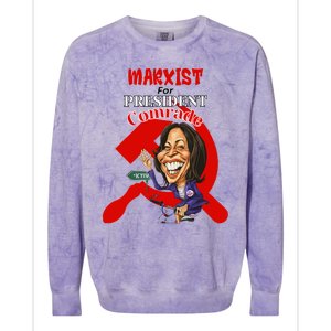 Marxist For President Comrade Kamala Harris Funny President Colorblast Crewneck Sweatshirt