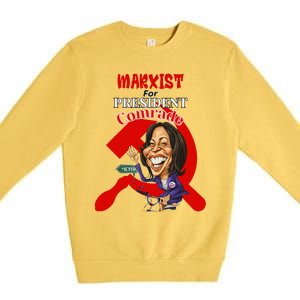 Marxist For President Comrade Kamala Harris Funny President Premium Crewneck Sweatshirt