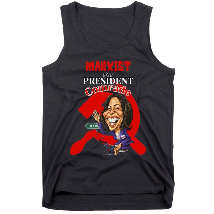 Marxist For President Comrade Kamala Harris Funny President Tank Top