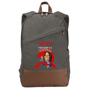 Marxist For President Comrade Kamala Harris Funny President Cotton Canvas Backpack