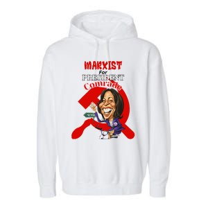 Marxist For President Comrade Kamala Harris Funny President Garment-Dyed Fleece Hoodie