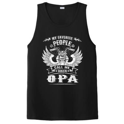 My Favorite People Call Me Biker Opa Grandpa Motorcycle Gift PosiCharge Competitor Tank