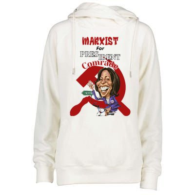 Marxist For President Comrade Kamala Harris Womens Funnel Neck Pullover Hood