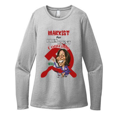 Marxist For President Comrade Kamala Harris Womens CVC Long Sleeve Shirt