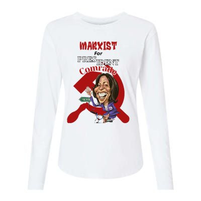 Marxist For President Comrade Kamala Harris Womens Cotton Relaxed Long Sleeve T-Shirt