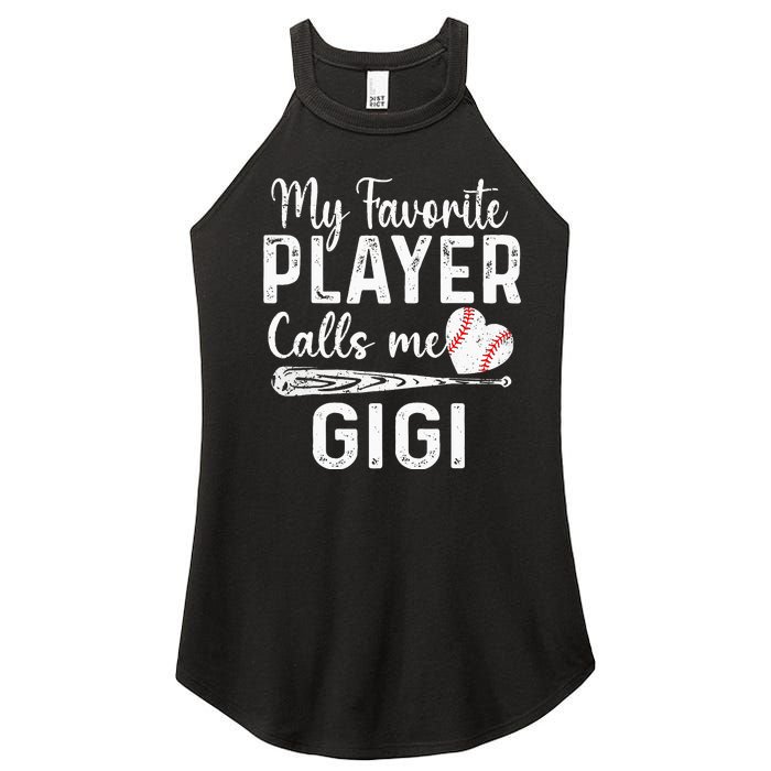 My Favorite Player Calls Me Gigi Baseball Heart saying Women's Perfect Tri Rocker Tank