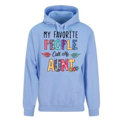 My Favorite People Call Me Aunt Floral Art Happy Mother Day Unisex Surf Hoodie