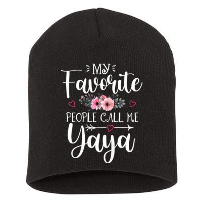 My Favorite People Call Me Yaya Short Acrylic Beanie