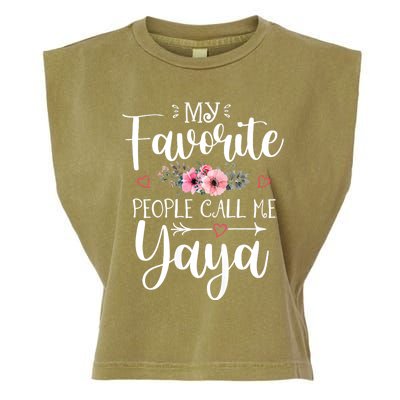 My Favorite People Call Me Yaya Garment-Dyed Women's Muscle Tee