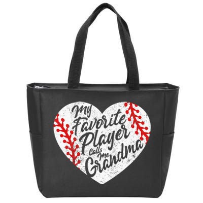 My Favorite Player Calls Me Grandma Baseball saying Zip Tote Bag