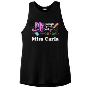 My Favorite People Call Me Custom Name Ladies PosiCharge Tri-Blend Wicking Tank