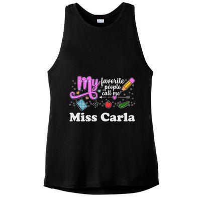 My Favorite People Call Me Custom Name Ladies PosiCharge Tri-Blend Wicking Tank