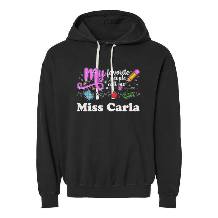 My Favorite People Call Me Custom Name Garment-Dyed Fleece Hoodie