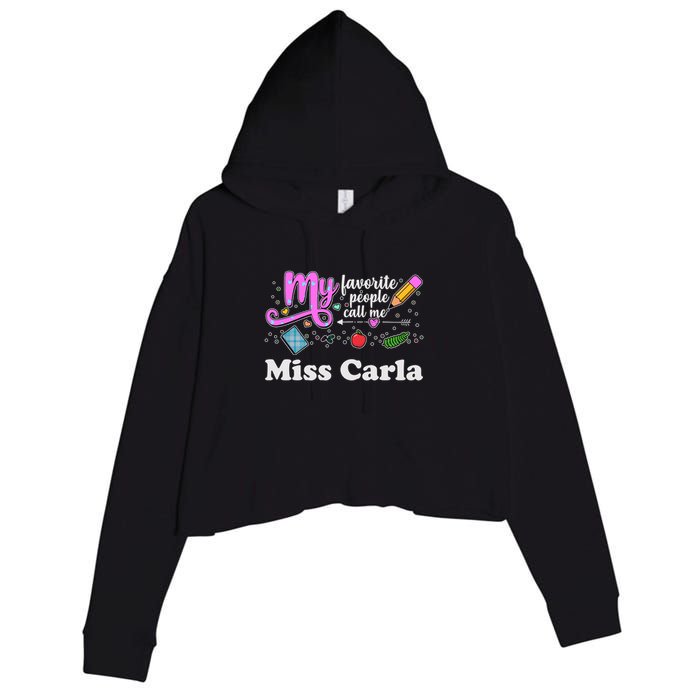 My Favorite People Call Me Custom Name Crop Fleece Hoodie
