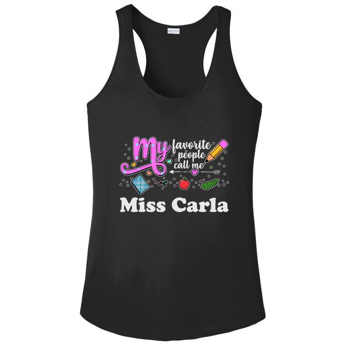 My Favorite People Call Me Custom Name Ladies PosiCharge Competitor Racerback Tank