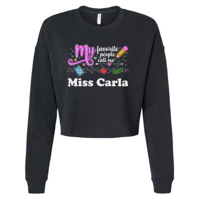 My Favorite People Call Me Custom Name Cropped Pullover Crew