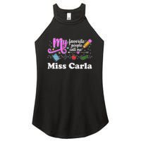 My Favorite People Call Me Custom Name Women's Perfect Tri Rocker Tank