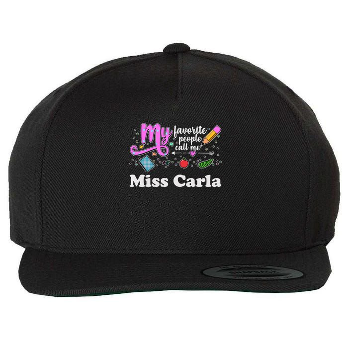 My Favorite People Call Me Custom Name Wool Snapback Cap