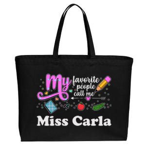 My Favorite People Call Me Custom Name Cotton Canvas Jumbo Tote