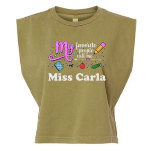 My Favorite People Call Me Custom Name Garment-Dyed Women's Muscle Tee