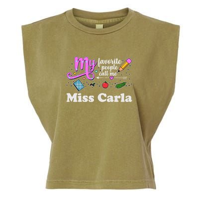 My Favorite People Call Me Custom Name Garment-Dyed Women's Muscle Tee