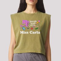 My Favorite People Call Me Custom Name Garment-Dyed Women's Muscle Tee