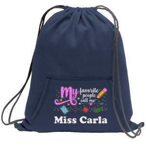 My Favorite People Call Me Custom Name Sweatshirt Cinch Pack Bag