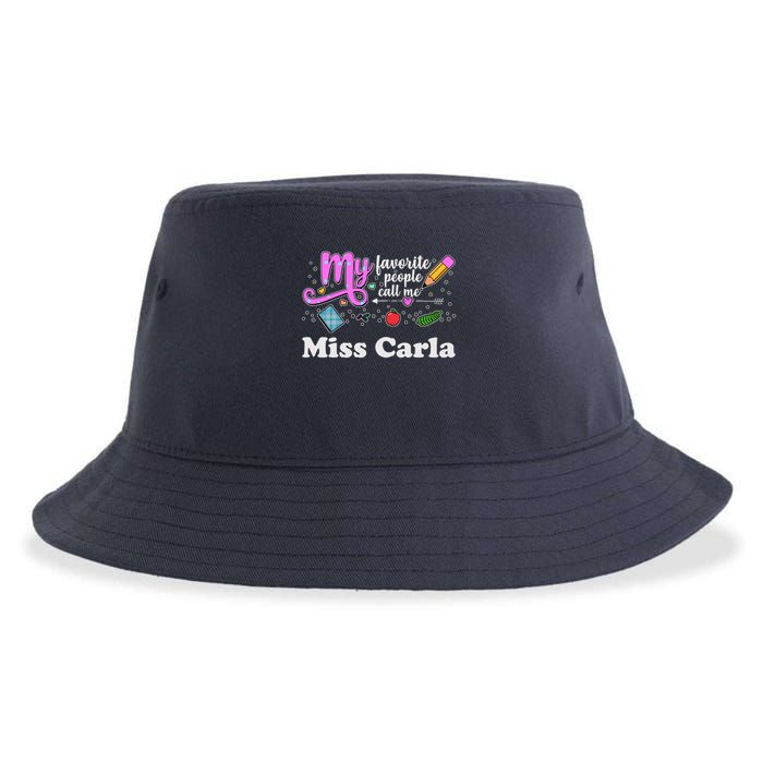 My Favorite People Call Me Custom Name Sustainable Bucket Hat