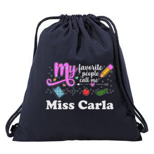 My Favorite People Call Me Custom Name Drawstring Bag