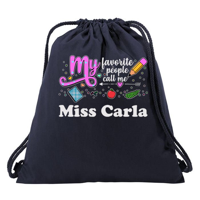 My Favorite People Call Me Custom Name Drawstring Bag