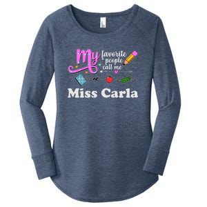 My Favorite People Call Me Custom Name Women's Perfect Tri Tunic Long Sleeve Shirt