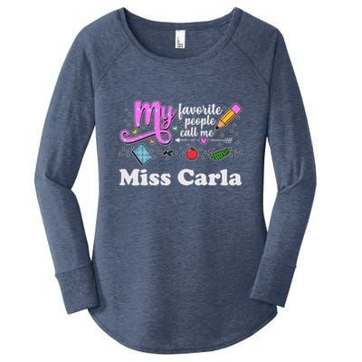 My Favorite People Call Me Custom Name Women's Perfect Tri Tunic Long Sleeve Shirt