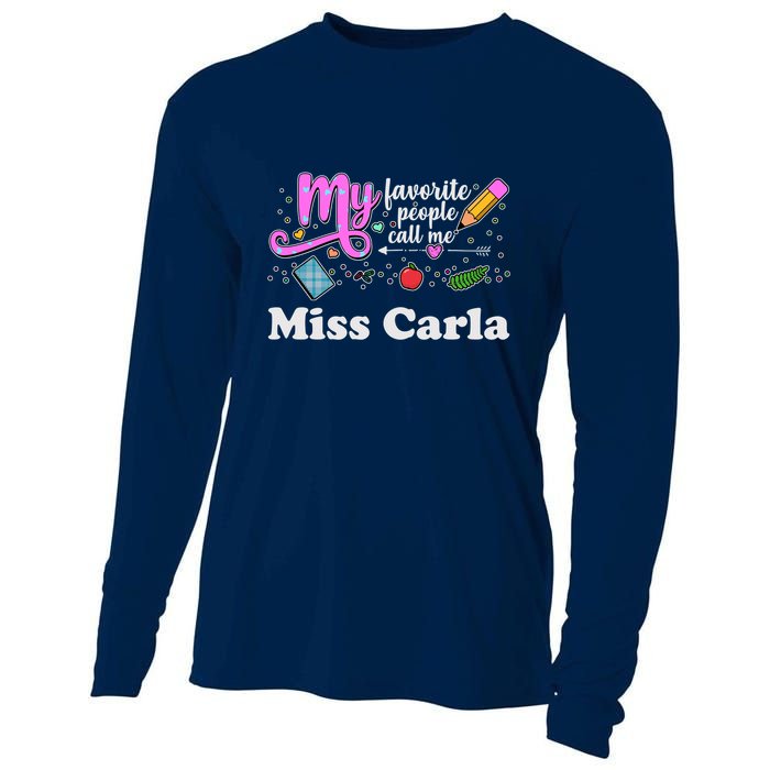 My Favorite People Call Me Custom Name Cooling Performance Long Sleeve Crew