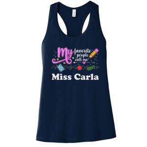 My Favorite People Call Me Custom Name Women's Racerback Tank