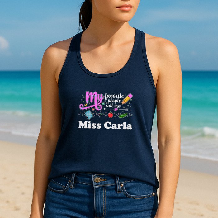 My Favorite People Call Me Custom Name Womens Tank Top