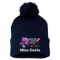 My Favorite People Call Me Custom Name Pom Pom 12in Knit Beanie