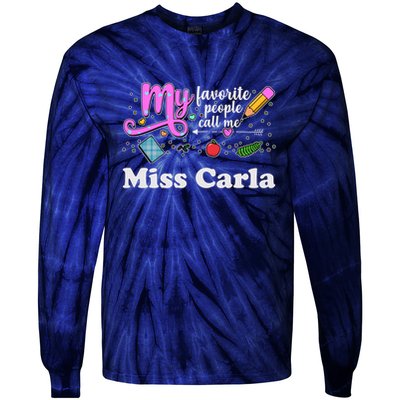 My Favorite People Call Me Custom Name Tie-Dye Long Sleeve Shirt