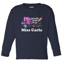 My Favorite People Call Me Custom Name Toddler Long Sleeve Shirt