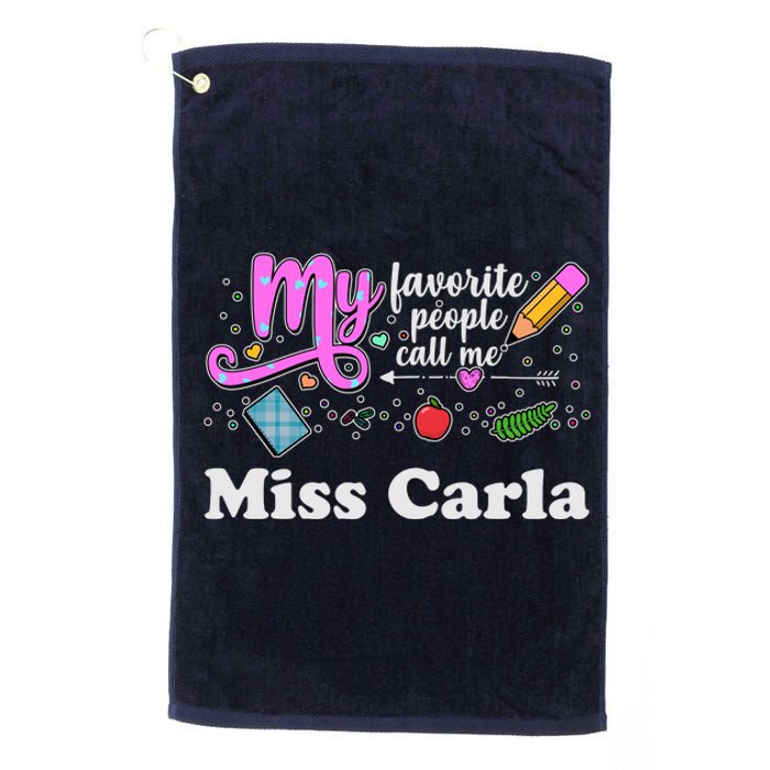 My Favorite People Call Me Custom Name Platinum Collection Golf Towel