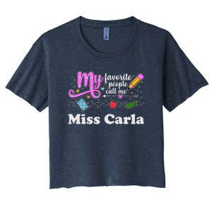 My Favorite People Call Me Custom Name Women's Crop Top Tee