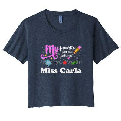 My Favorite People Call Me Custom Name Crop Top